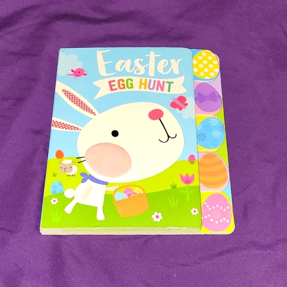 Easter Egg Hunt Book Bunny Lamb Chick Kitty Puppy Duckling Frog Bird Flowers Sun - Picture 1 of 11